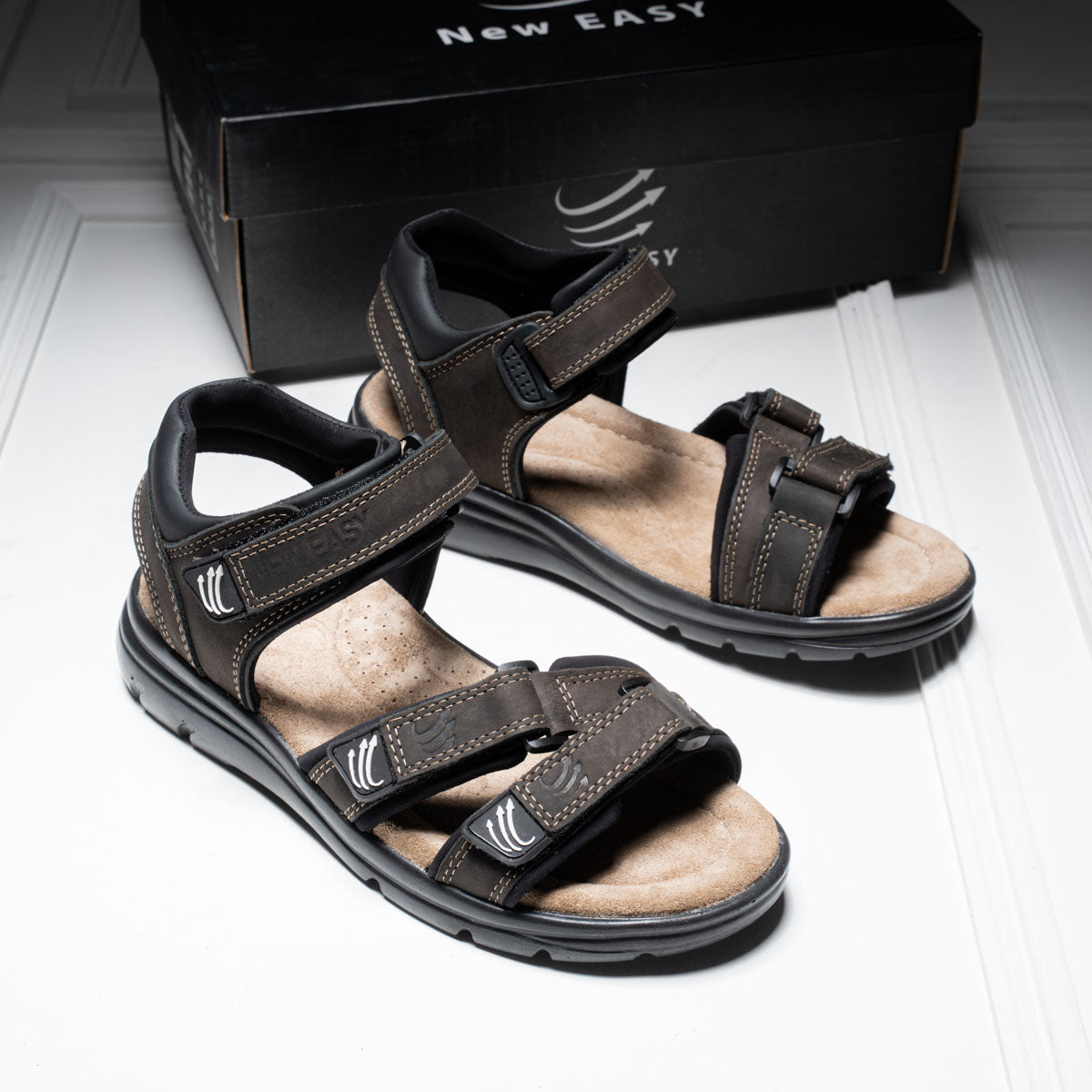 Men Orthopedic Comfort Leather Sandals