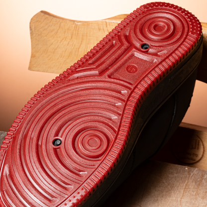 Black Daily Sneakers Red Sole