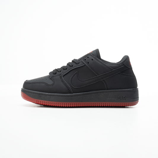 Black Daily Sneakers Red Sole