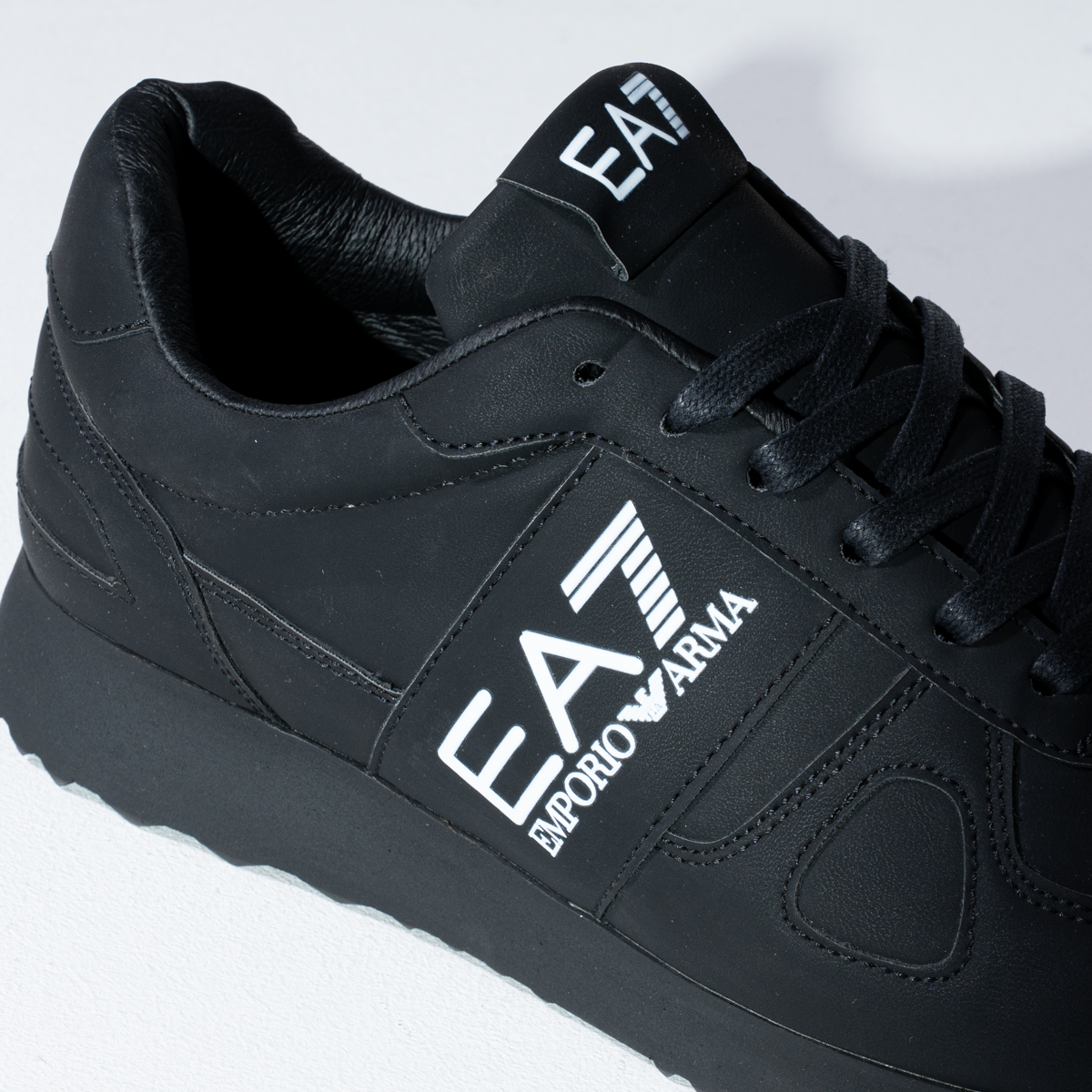 Men Premium Leather Black Everyday Sneakers