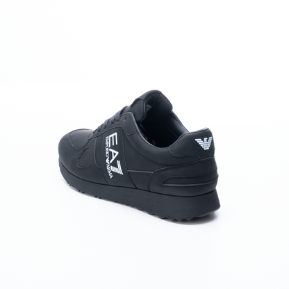 Men Premium Leather Black Everyday Sneakers