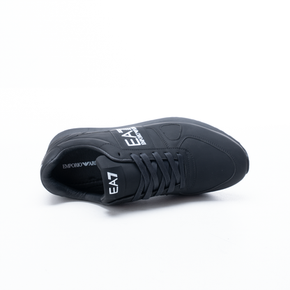 Men Premium Leather Black Everyday Sneakers